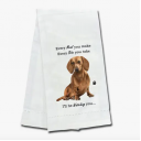 Dachshund tea towel